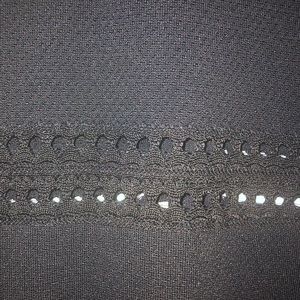 Bebe black scalloped neck dress size Small